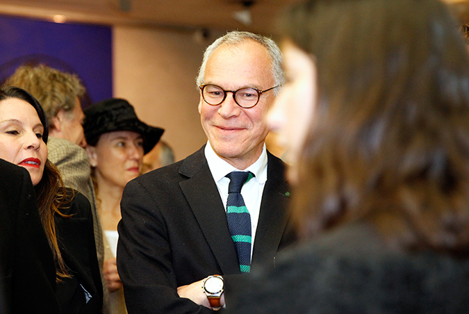 Javier Cancino en el lanzamiento del libro de Felipe Assadi